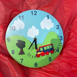Boys railroad clock